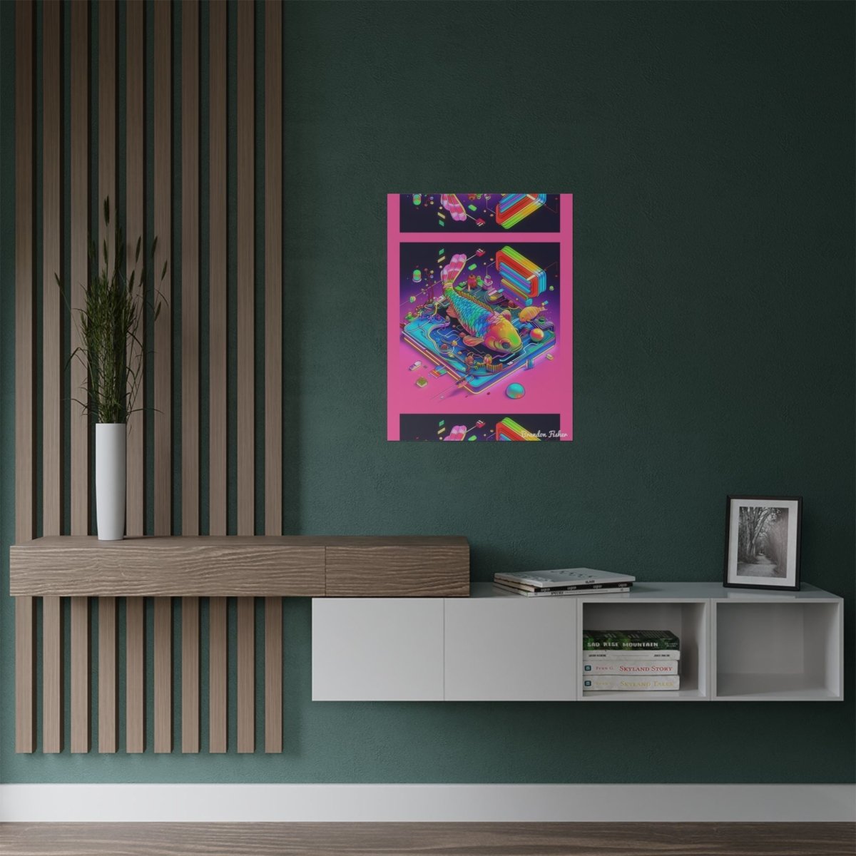 Future Fish - Vibrant Satin Poster - Brandon Fisher Art