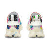 Futuristic Tokyo Hues: Women's NeonDream Sneakers - Brandon Fisher Art