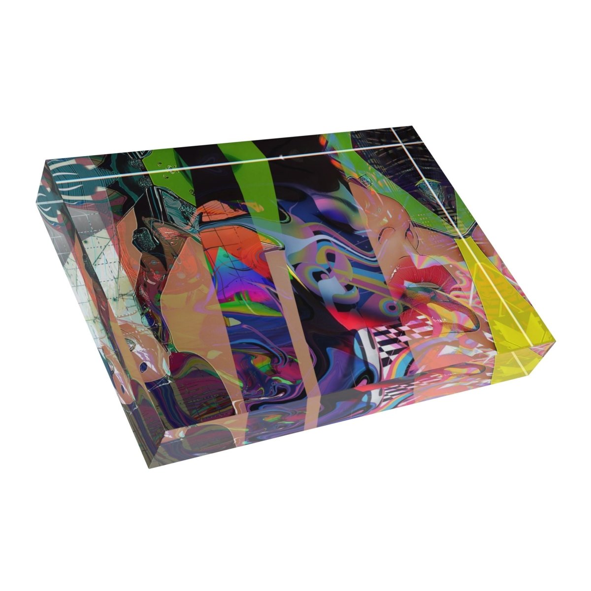 "Intertwined abstraction" - Acrylic Photo Block - Brandon Fisher Art