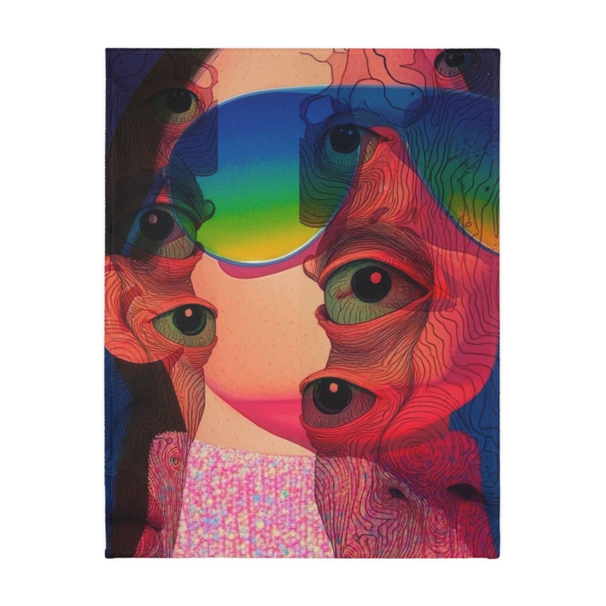 Multivision - Two - Sided Blanket - Brandon Fisher Art