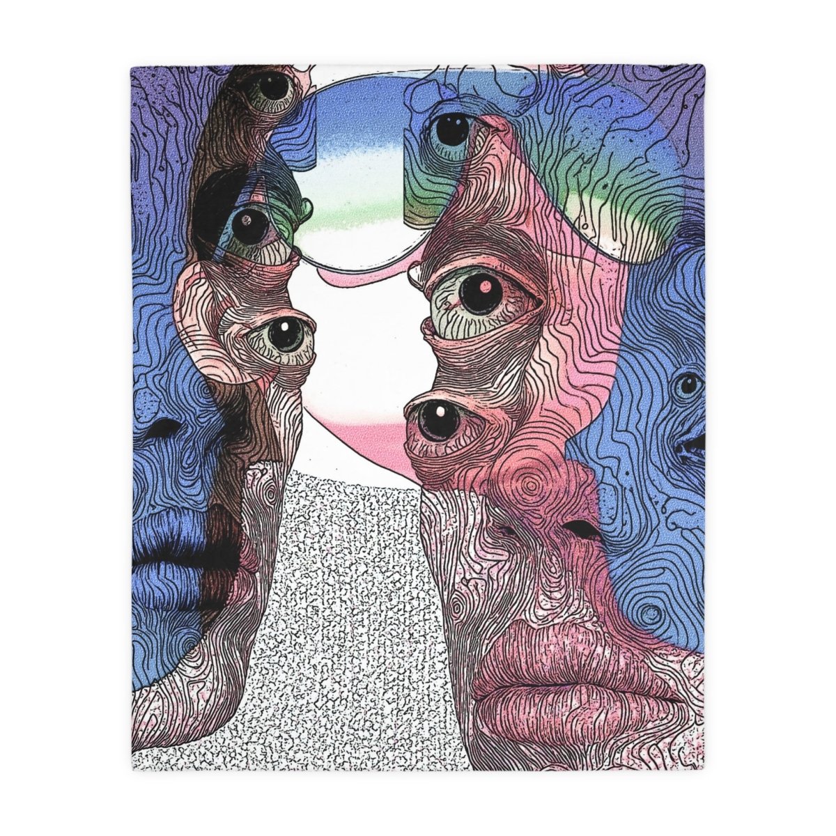 Multivision - Two - Sided Blanket - Brandon Fisher Art
