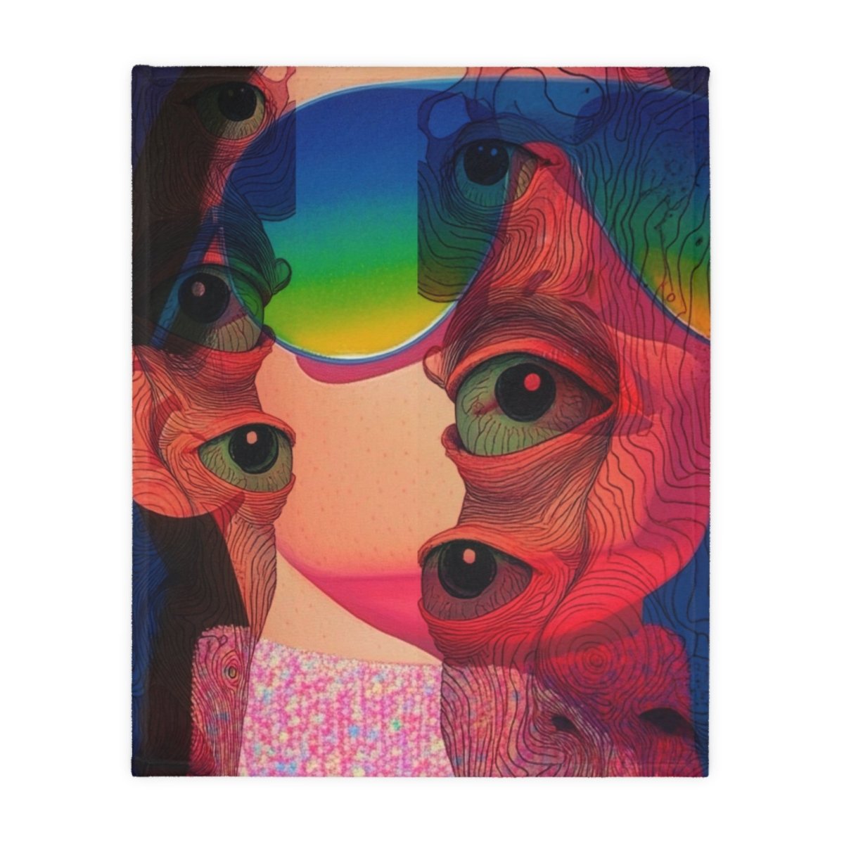 Multivision - Two - Sided Blanket - Brandon Fisher Art