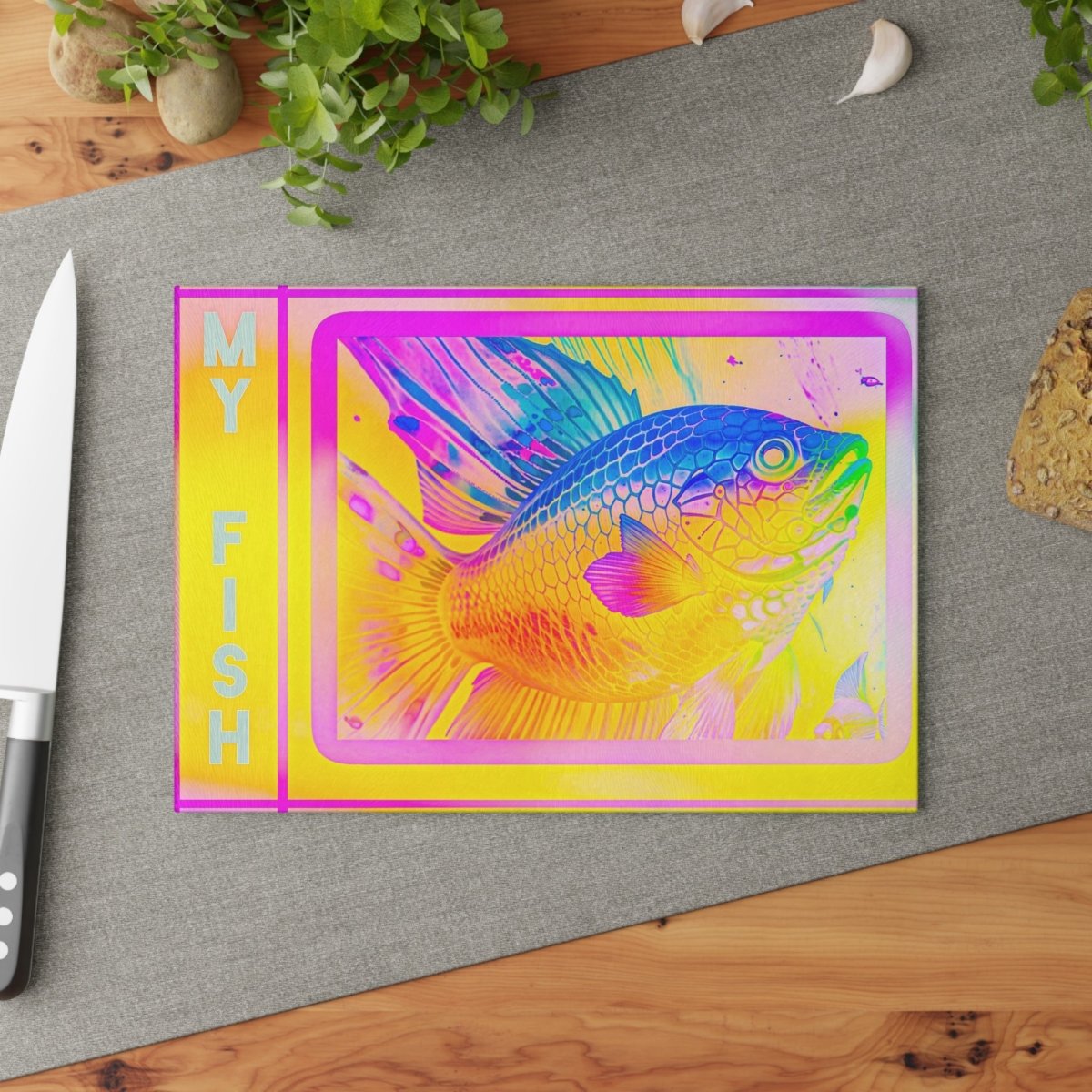 My Fish - Cutting Board V2 - Brandon Fisher Art