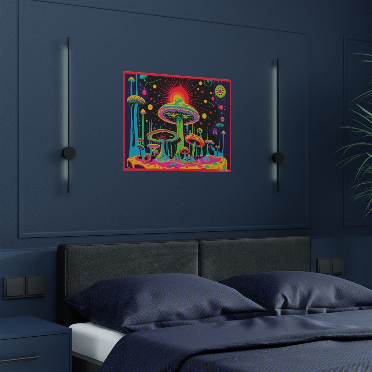 Shrooms - Vibrant Satin Poster - Brandon Fisher Art