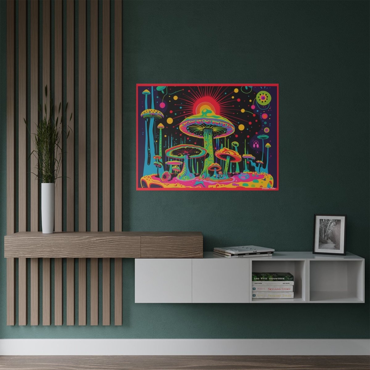 Shrooms - Vibrant Satin Poster - Brandon Fisher Art