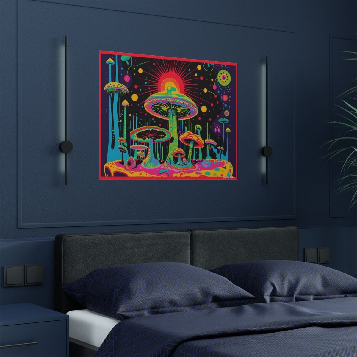Shrooms - Vibrant Satin Poster - Brandon Fisher Art