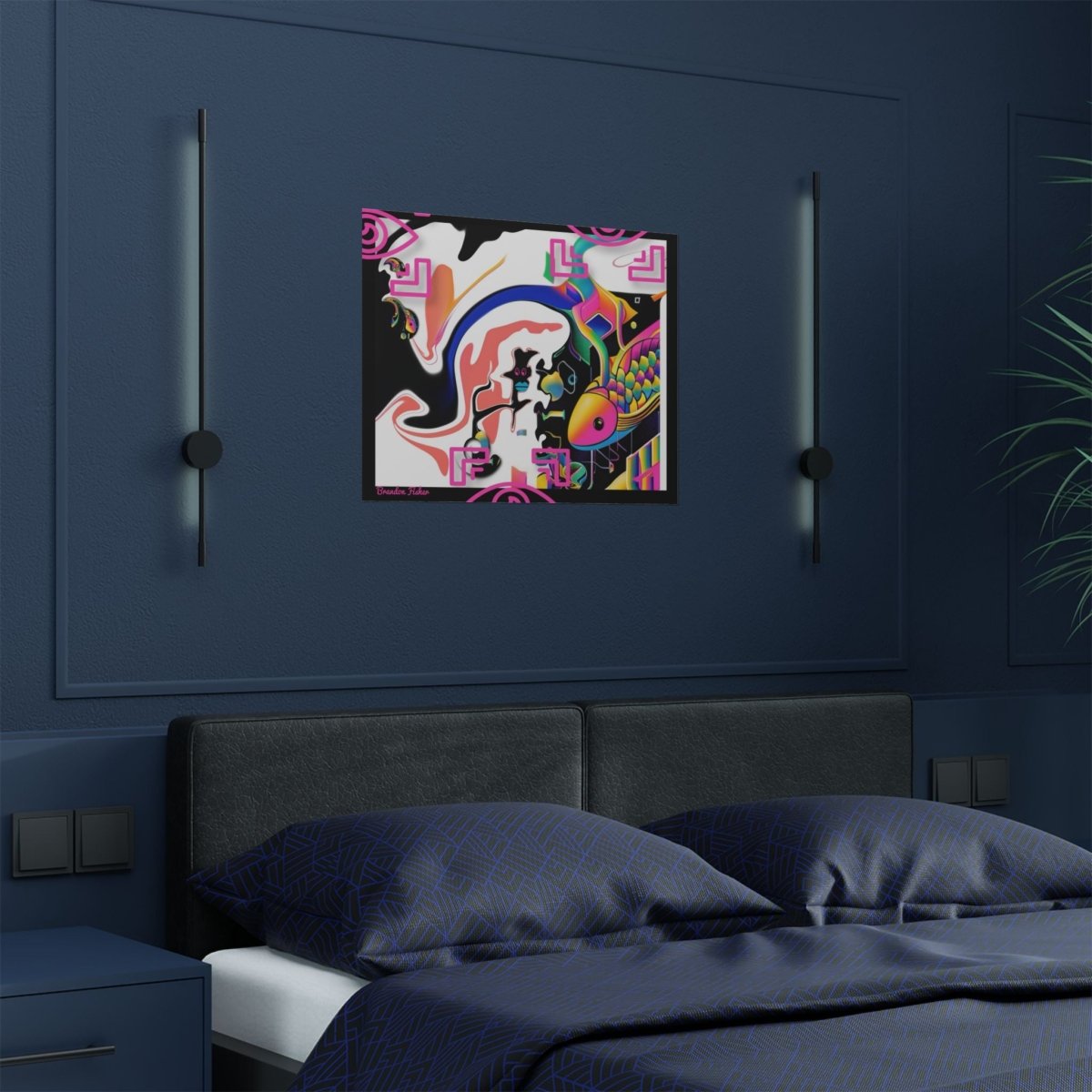 Sushi Rave - Vibrant Satin Poster - Brandon Fisher Art