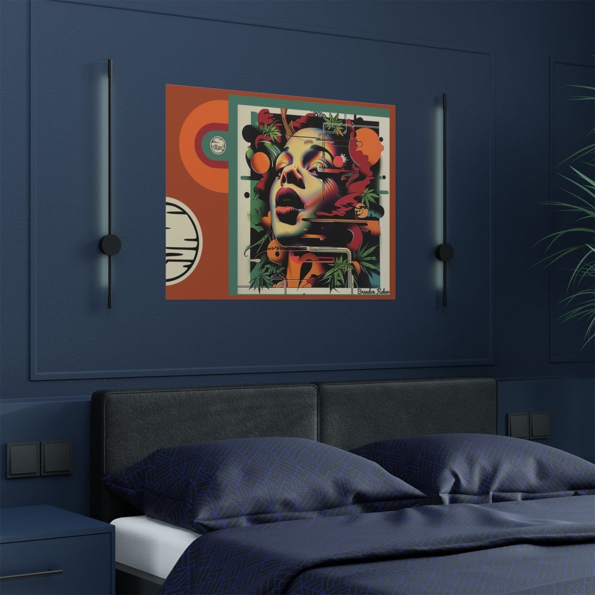 The Happy Laura - Vibrant Satin Poster - Brandon Fisher Art