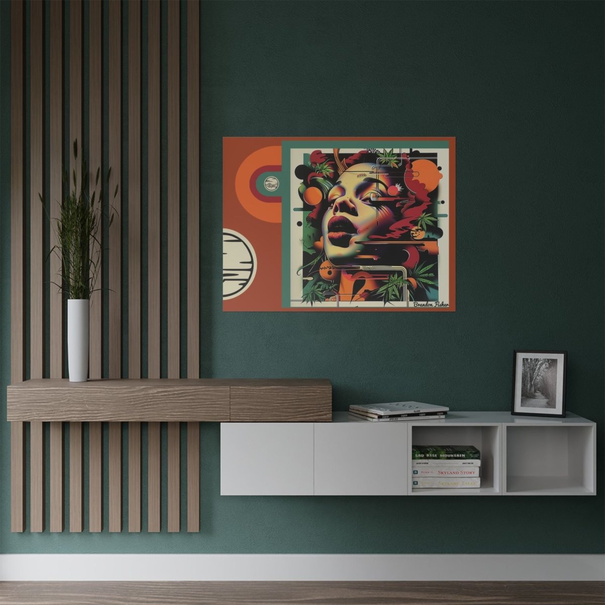 The Happy Laura - Vibrant Satin Poster - Brandon Fisher Art