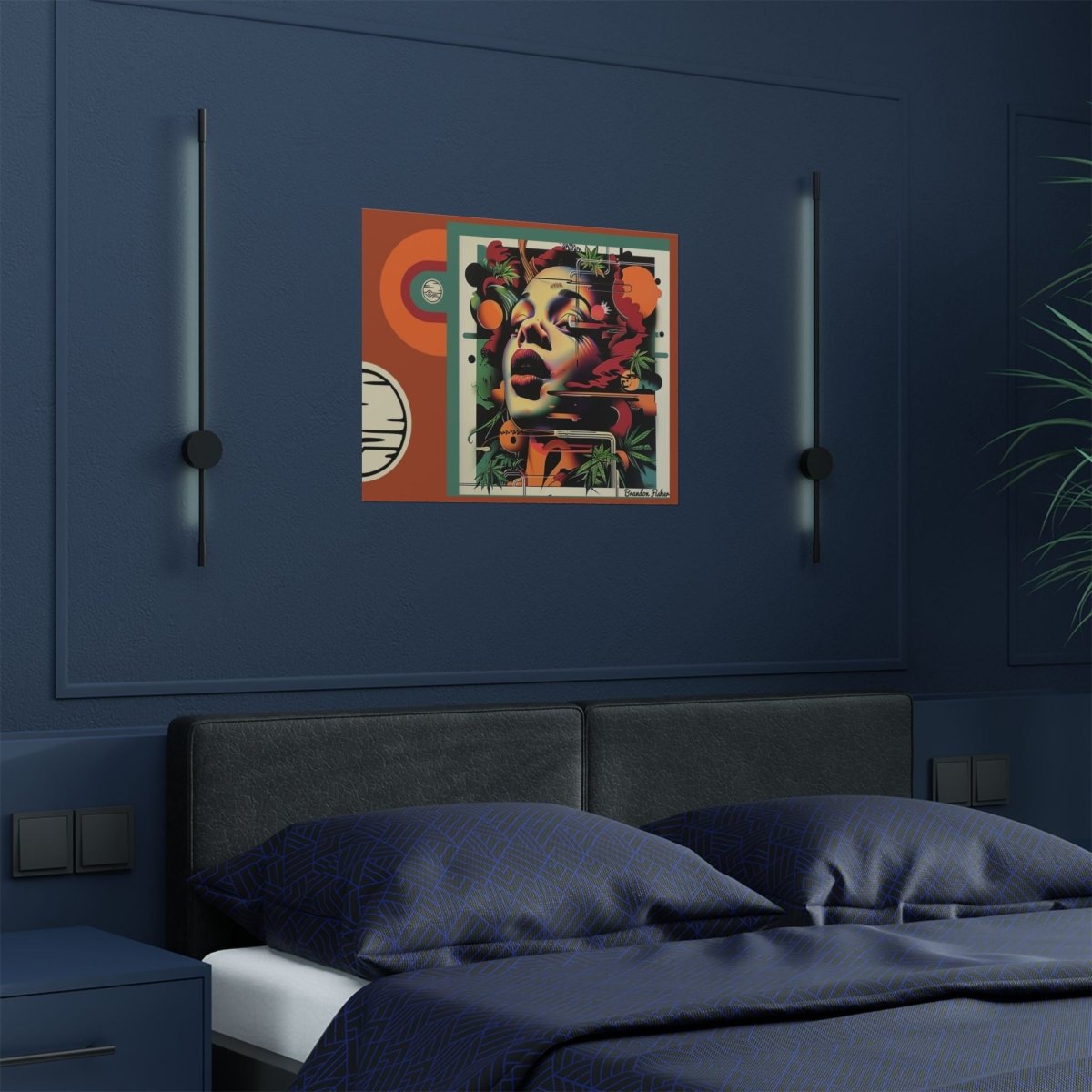 The Happy Laura - Vibrant Satin Poster - Brandon Fisher Art