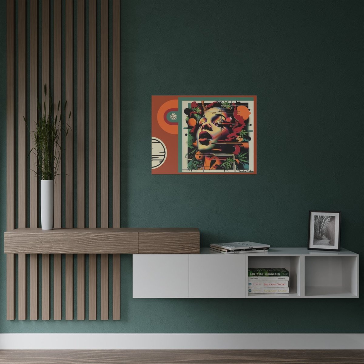 The Happy Laura - Vibrant Satin Poster - Brandon Fisher Art