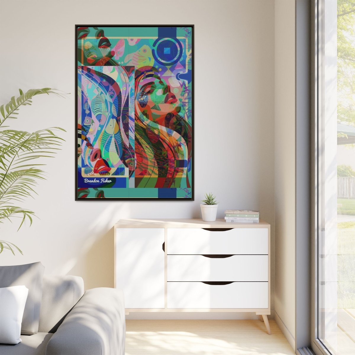 Through the Void - Framed Canvas Art - Brandon Fisher Art