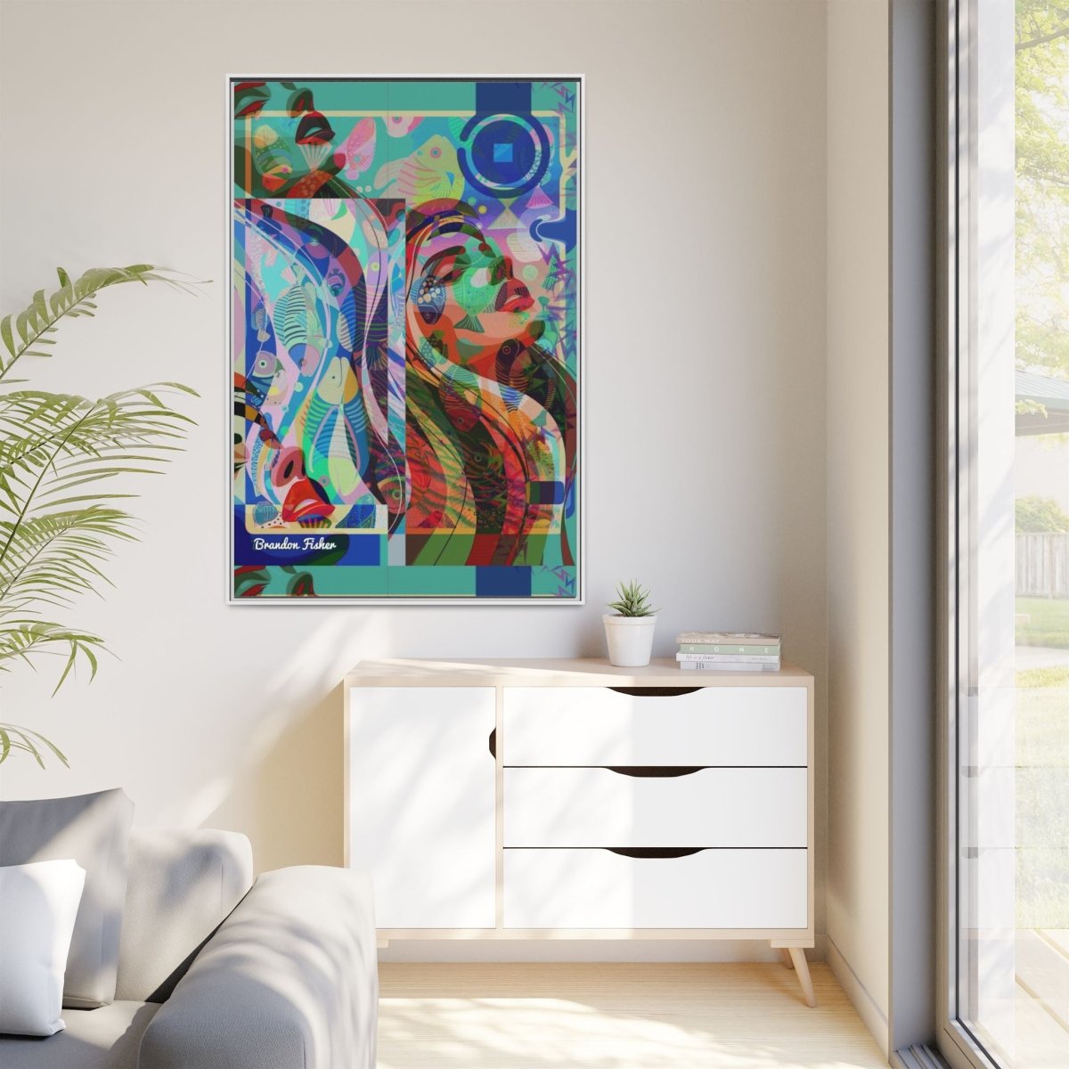 Through the Void - Framed Canvas Art - Brandon Fisher Art