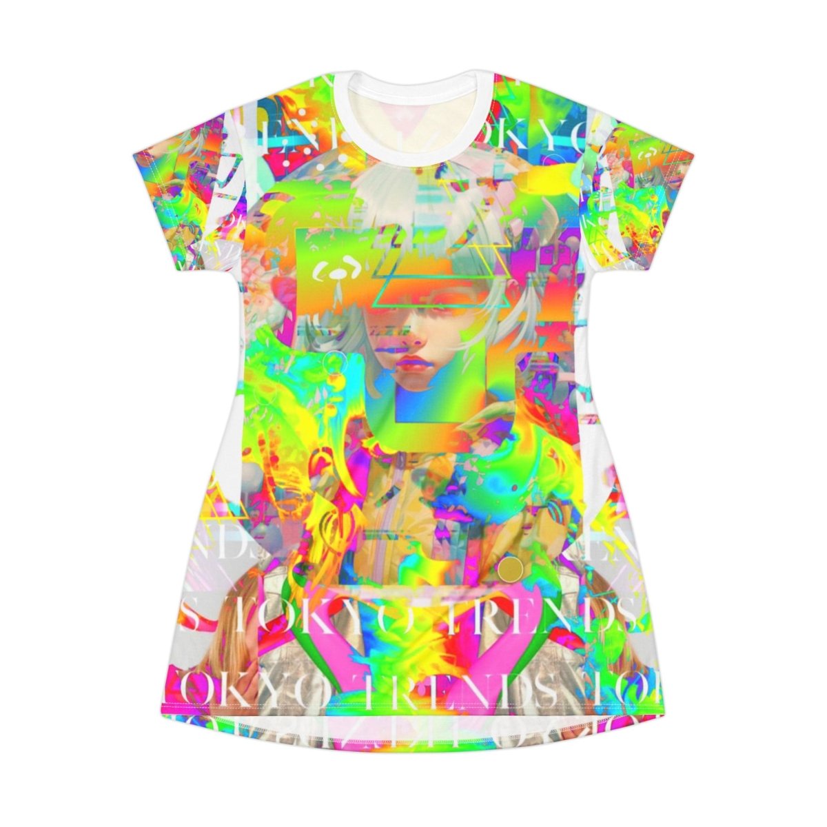 Tokyo FutureWave Dress: Your Fashion Frontier - Brandon Fisher Art
