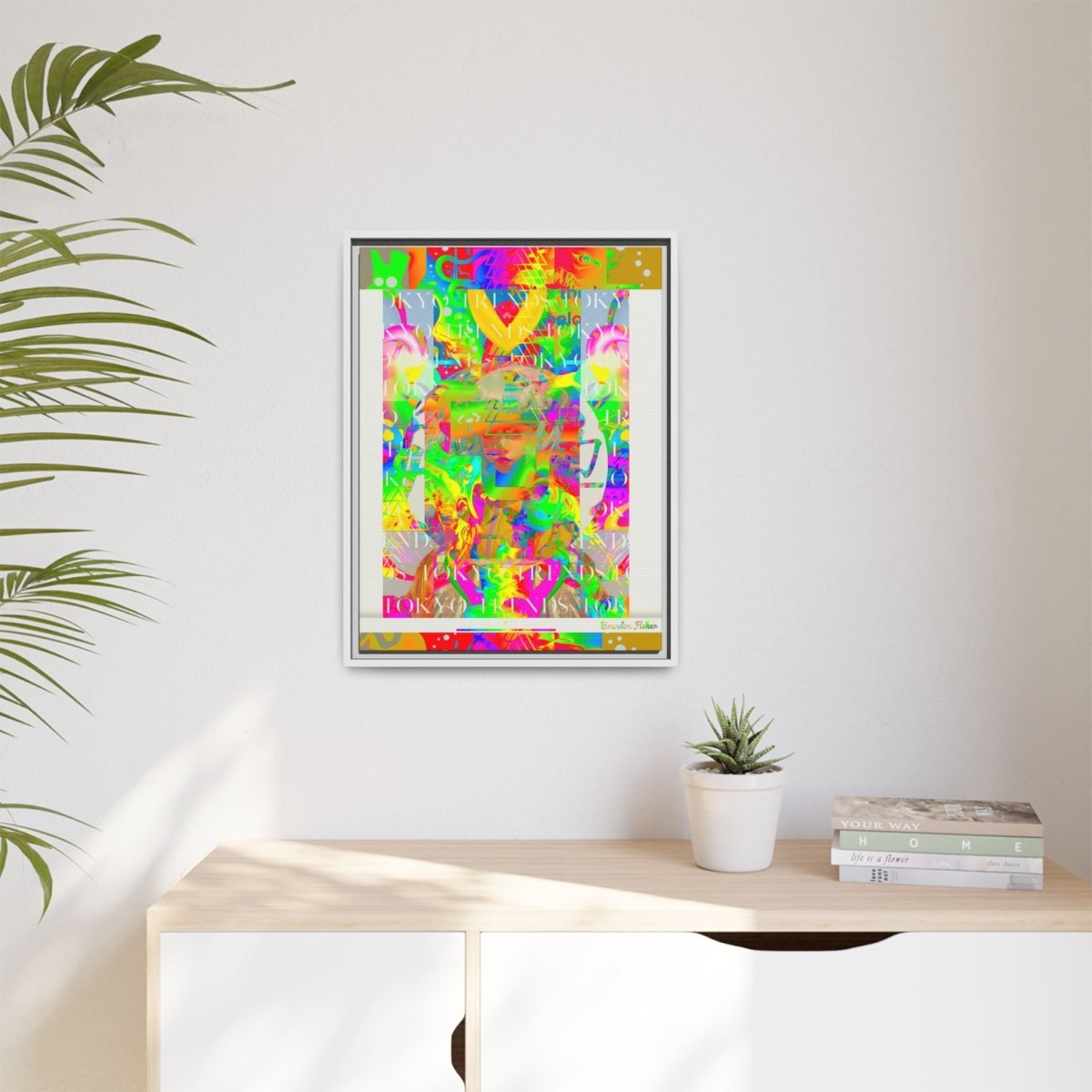 Tokyo Lights On Fire - Framed Canvas Art - Brandon Fisher Art