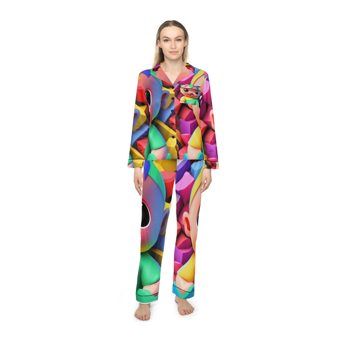 Women's Satin Pajamas (AOP) - Brandon Fisher Art